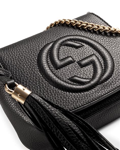 black gucci shoulder bag gold chain|gucci wallet on chain crossbody.